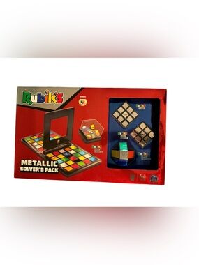 Rubik's Metallic Solver's Pack 4-in-1 Set - Special Edition Bundle NIB